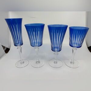 Kadra Vikko Timeless Blue Stemmed Glassware 4 Pcs